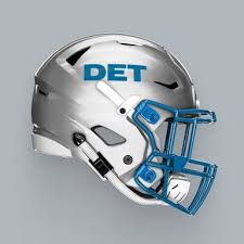 Silver and blue helmet