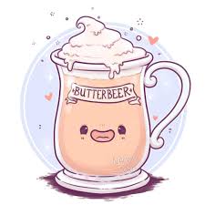 An artist created drawing of a butterbeer