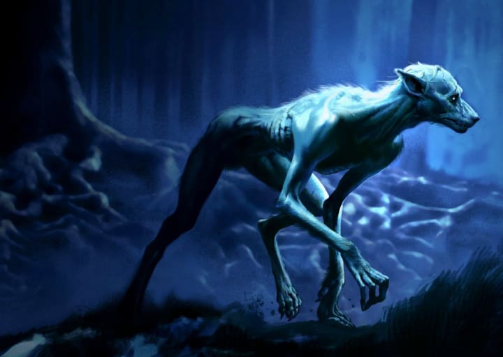 An artist designed take on the transformation of a werewolf